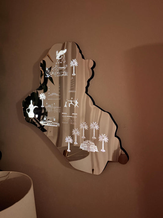 Iraqi Arabic Cultural landmarks Realistica wooden Map