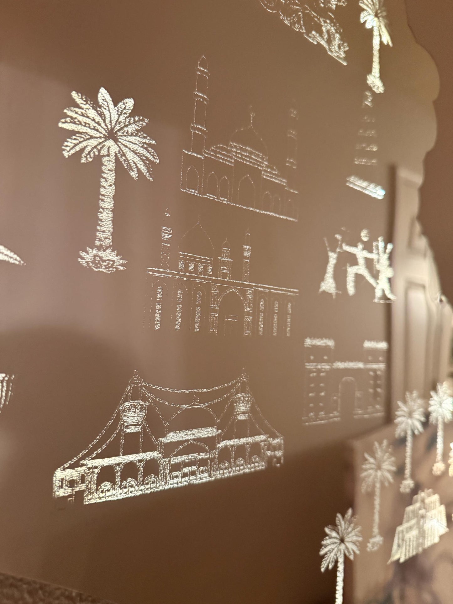 Iraqi Arabic Cultural landmarks Realistica wooden Map