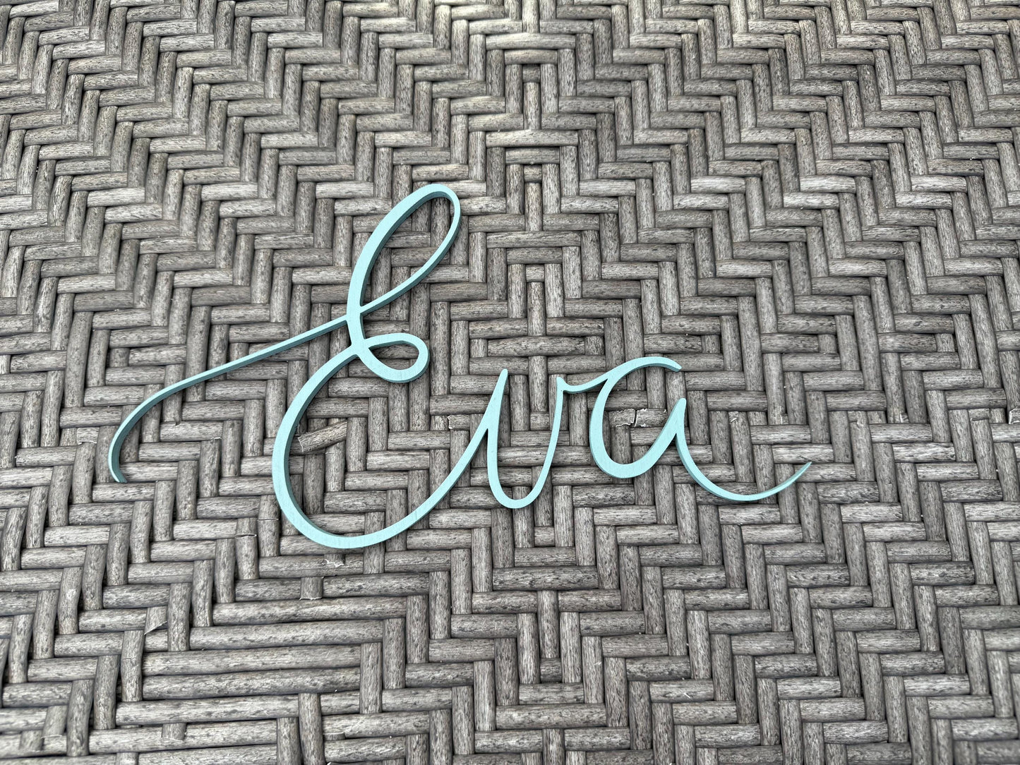 Custom Wooden Name Sign – Painted Script Letters – Personalized Nursery Wall Décor – Free Shipping