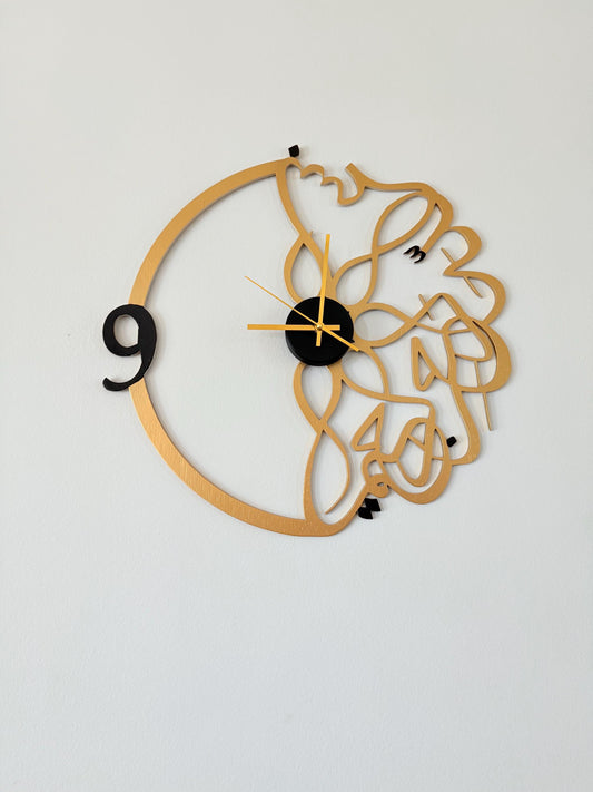 Arabic Wall Clock | Luxury Wooden Calligraphy Décor | “Bismillah Al-Rahman Al-Rahim” | Modern Islamic Home Art – Multiple Sizes
