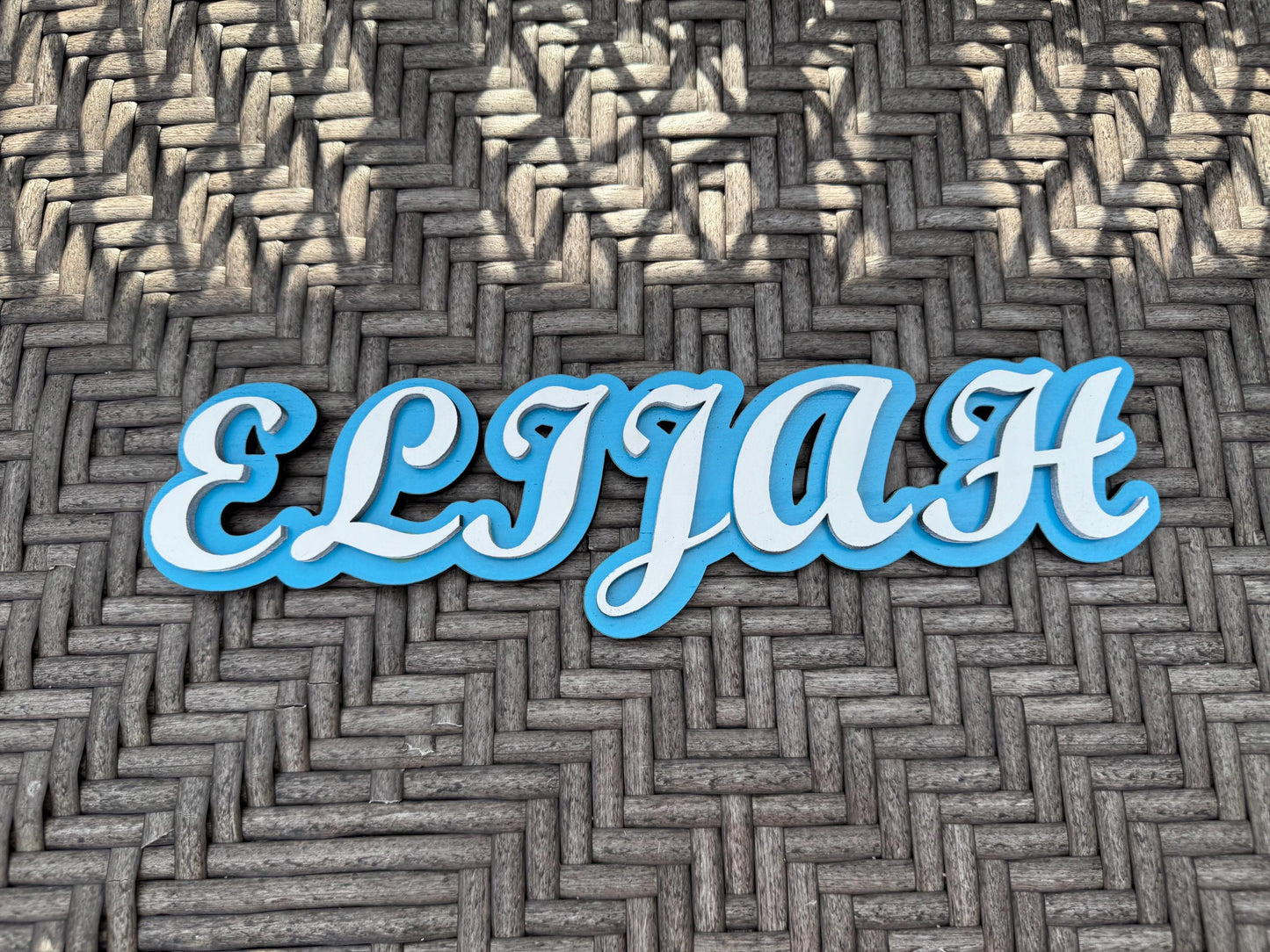 Custom Layered Wooden Name Sign – Personalized Nursery Wall Décor – Kids Room Letters – Baby Shower Gift – Free Shipping