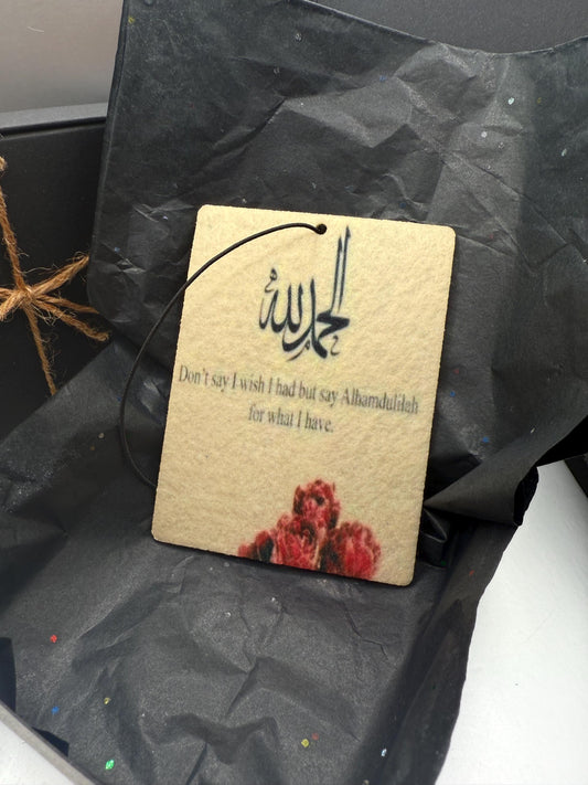 Luxury Islamic Car Freshener – Unique Arabic Calligraphy Design with Long-Lasting Scents