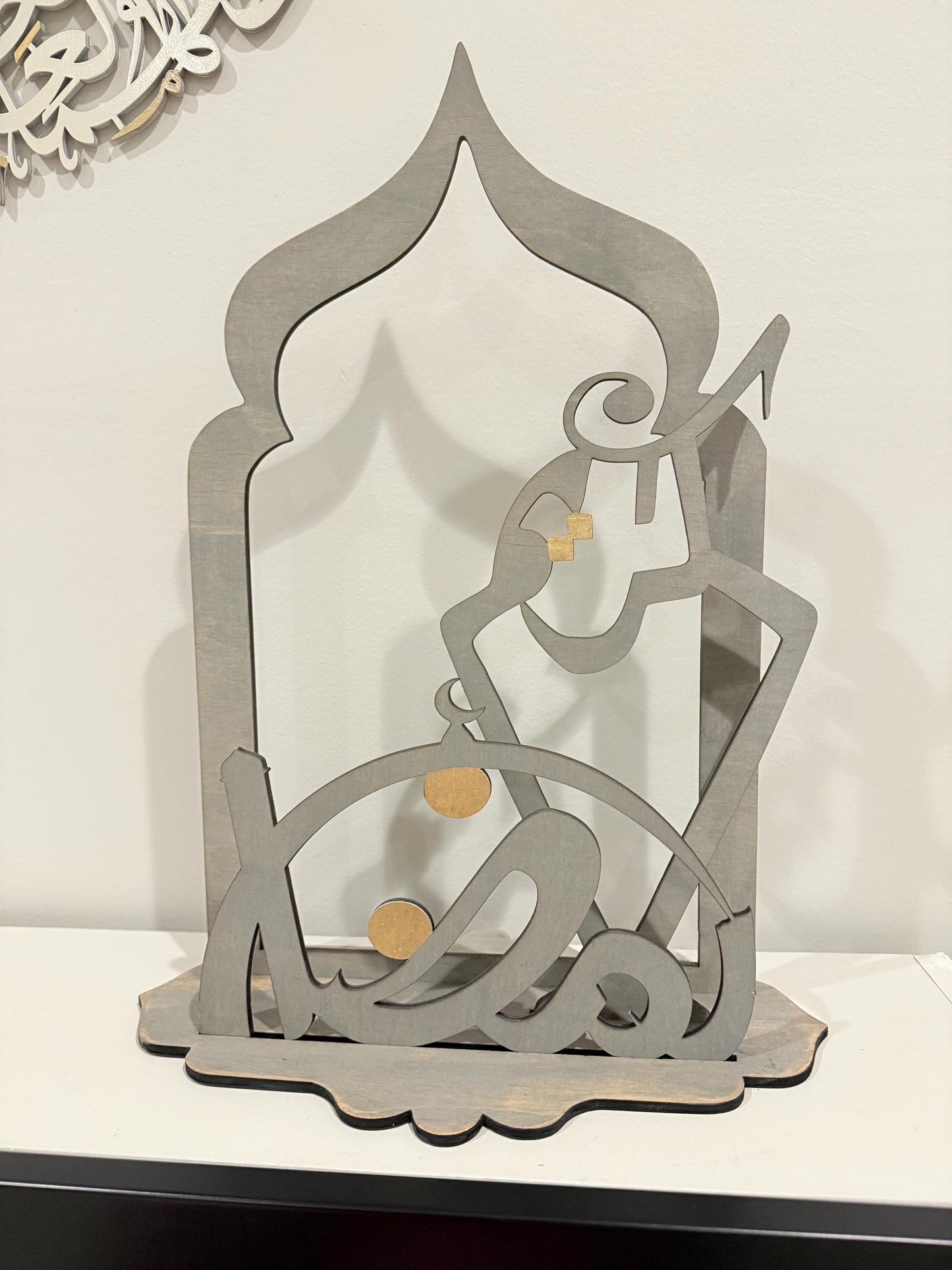 Luxury Ramadan Kareem Wooden Decor – Handmade Islamic Art, Elegant Ramadan Statement Piece