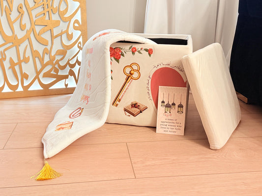 Salah is the Key to Jannah – Elegant Prayer Gift Box for Girls | Islamic Gift for Her | Ramadan & Eid Gift