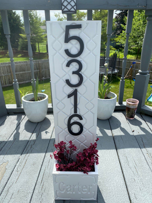 Custom House Number Sign | Outdoor Address Plaque | Personalized Wooden Yard & Porch Decor