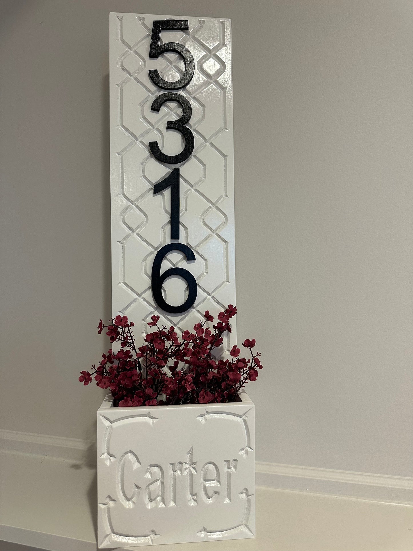 Custom House Number Sign | Outdoor Address Plaque | Personalized Wooden Yard & Porch Decor