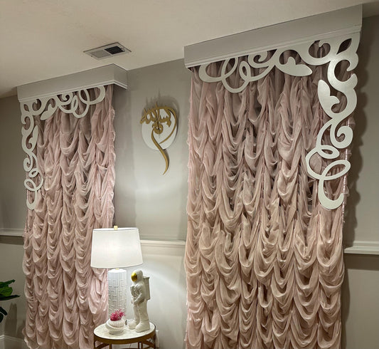 elegant Wooden Curtain panel Decor