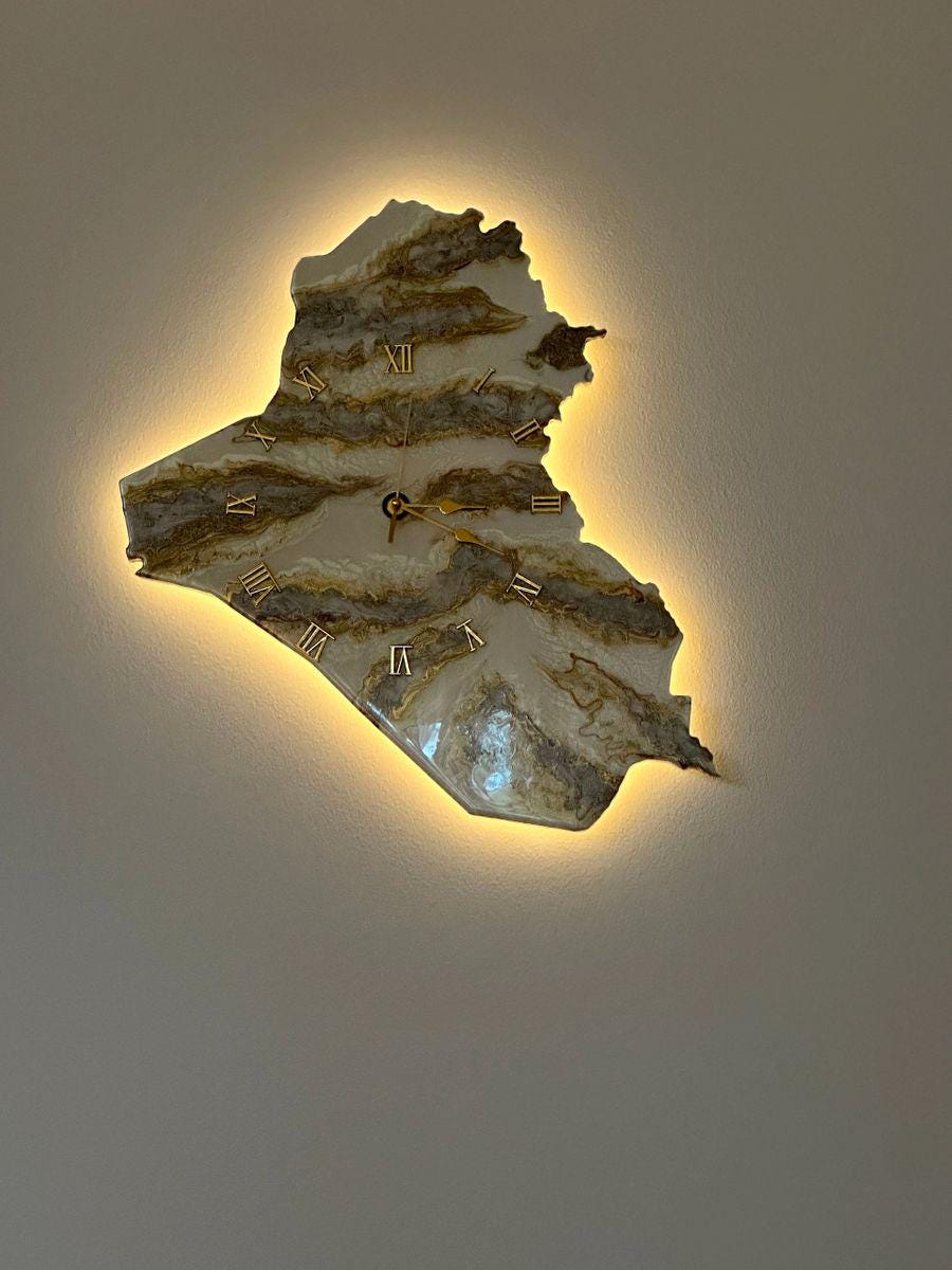 Exquisite customized Country Epoxy Clock