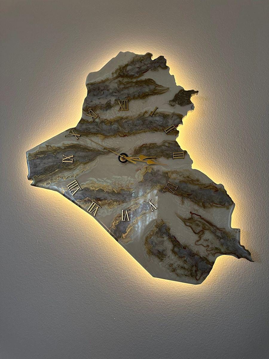 Exquisite customized Country Epoxy Clock