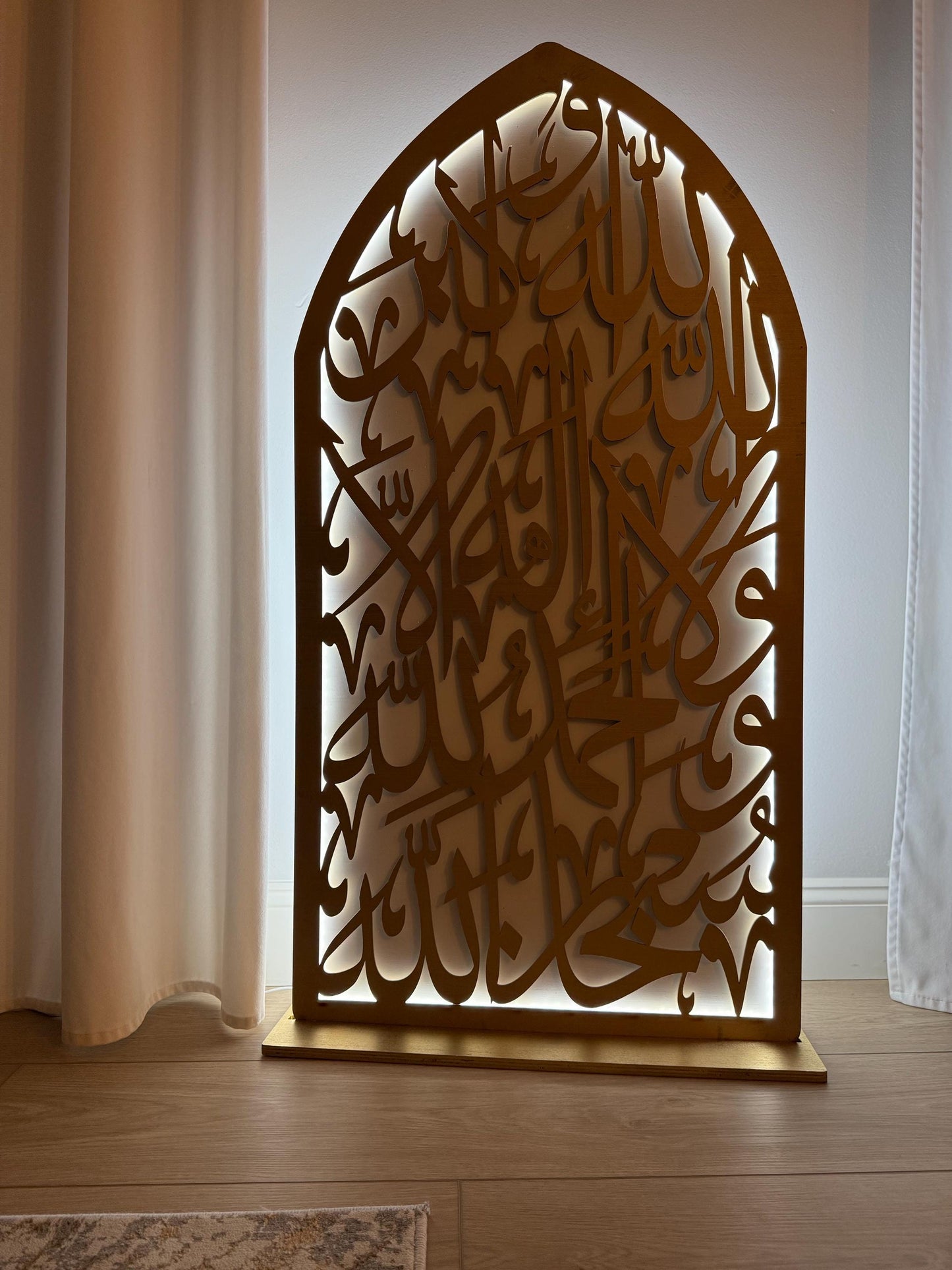 Islamic Calligraphy Mehrab lights included (45' inch option)