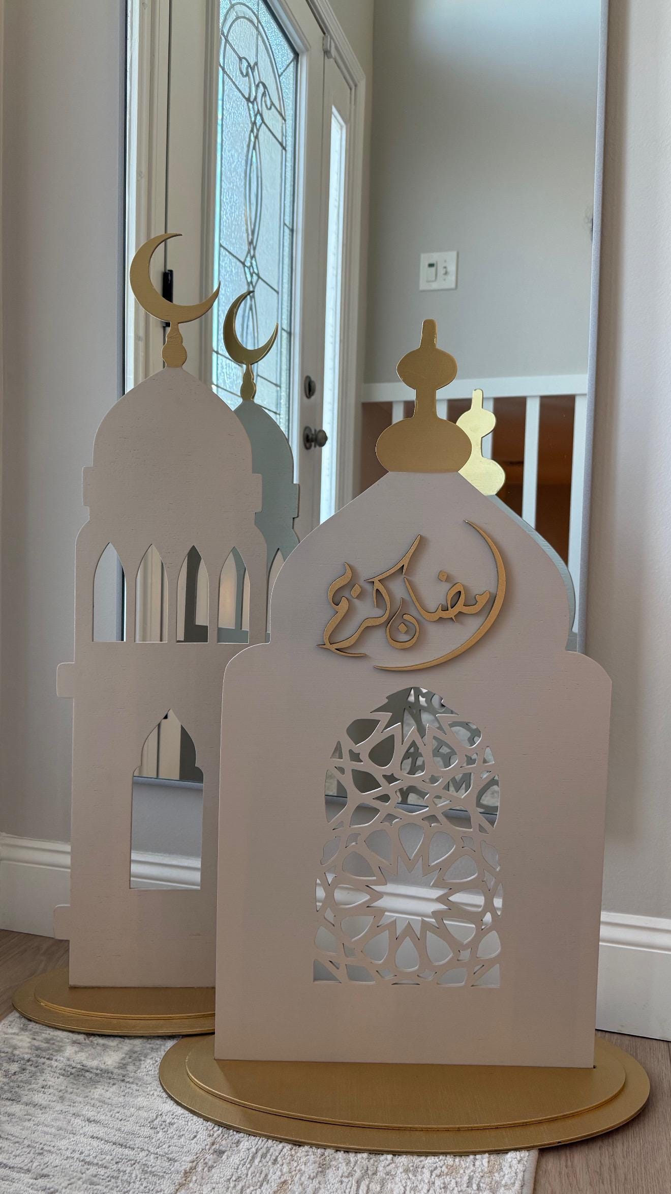 RAMADAN MINARETS MOSQUE | Eid | Home Decor| Eid Decor| Home | Masjid | Ramadan| Mosque | Geometric | 2 Piece Set ~ Ramadan Decor