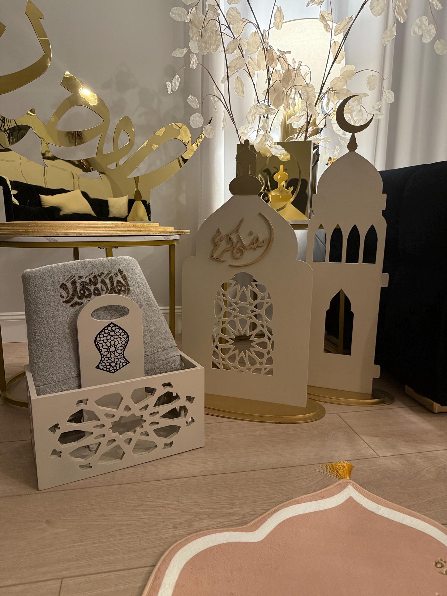 RAMADAN MINARETS MOSQUE | Eid | Home Decor| Eid Decor| Home | Masjid | Ramadan| Mosque | Geometric | 3 Piece Set ~ Ramadan Decor