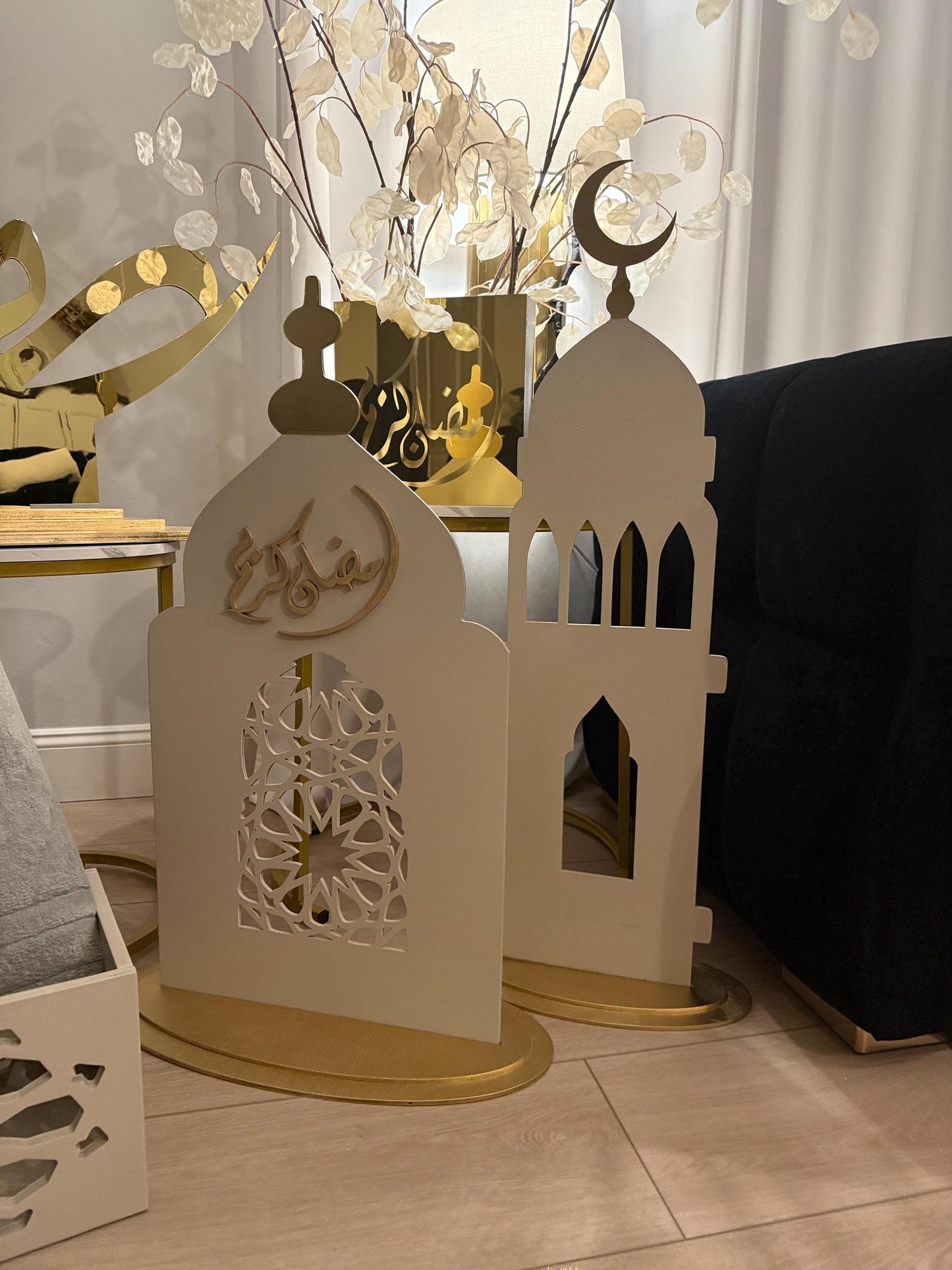 RAMADAN MINARETS MOSQUE | Eid | Home Decor| Eid Decor| Home | Masjid | Ramadan| Mosque | Geometric | 2 Piece Set ~ Ramadan Decor