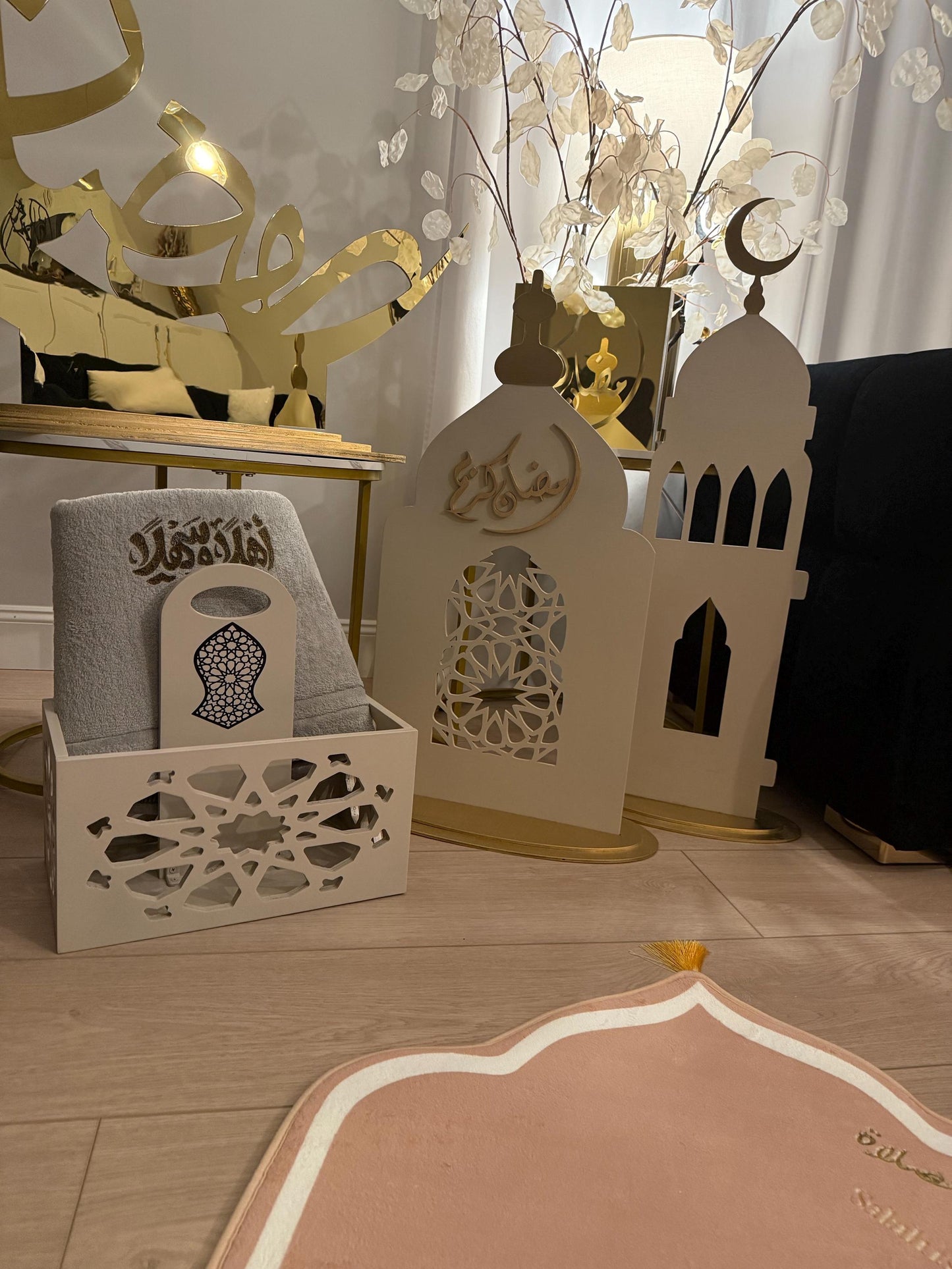 RAMADAN MINARETS MOSQUE | Eid | Home Decor| Eid Decor| Home | Masjid | Ramadan| Mosque | Geometric | 3 Piece Set ~ Ramadan Decor