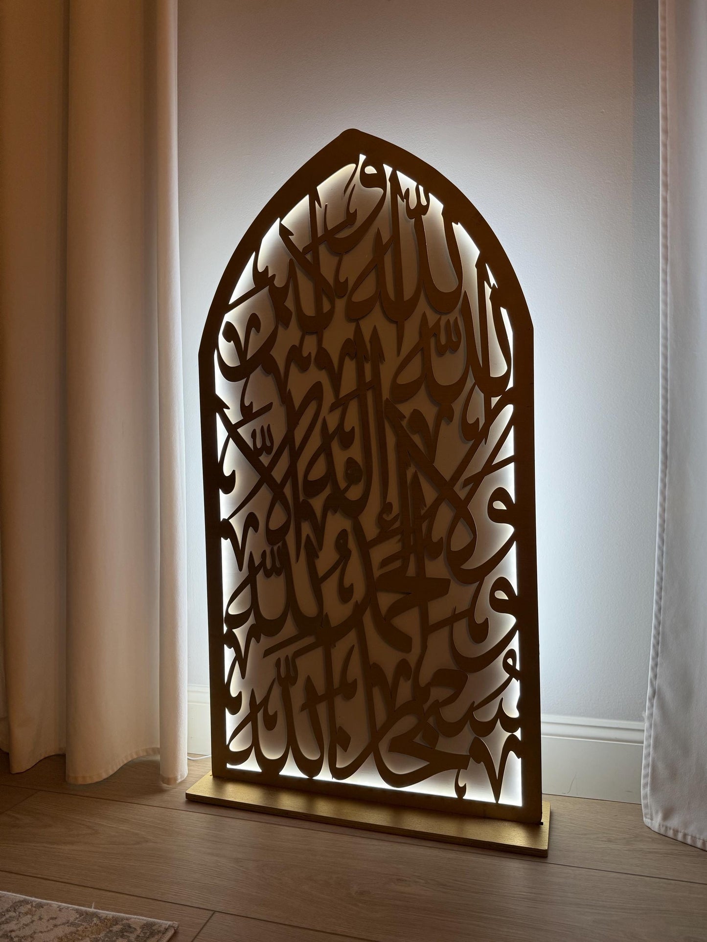 Islamic Calligraphy Mehrab lights included (45' inch option)