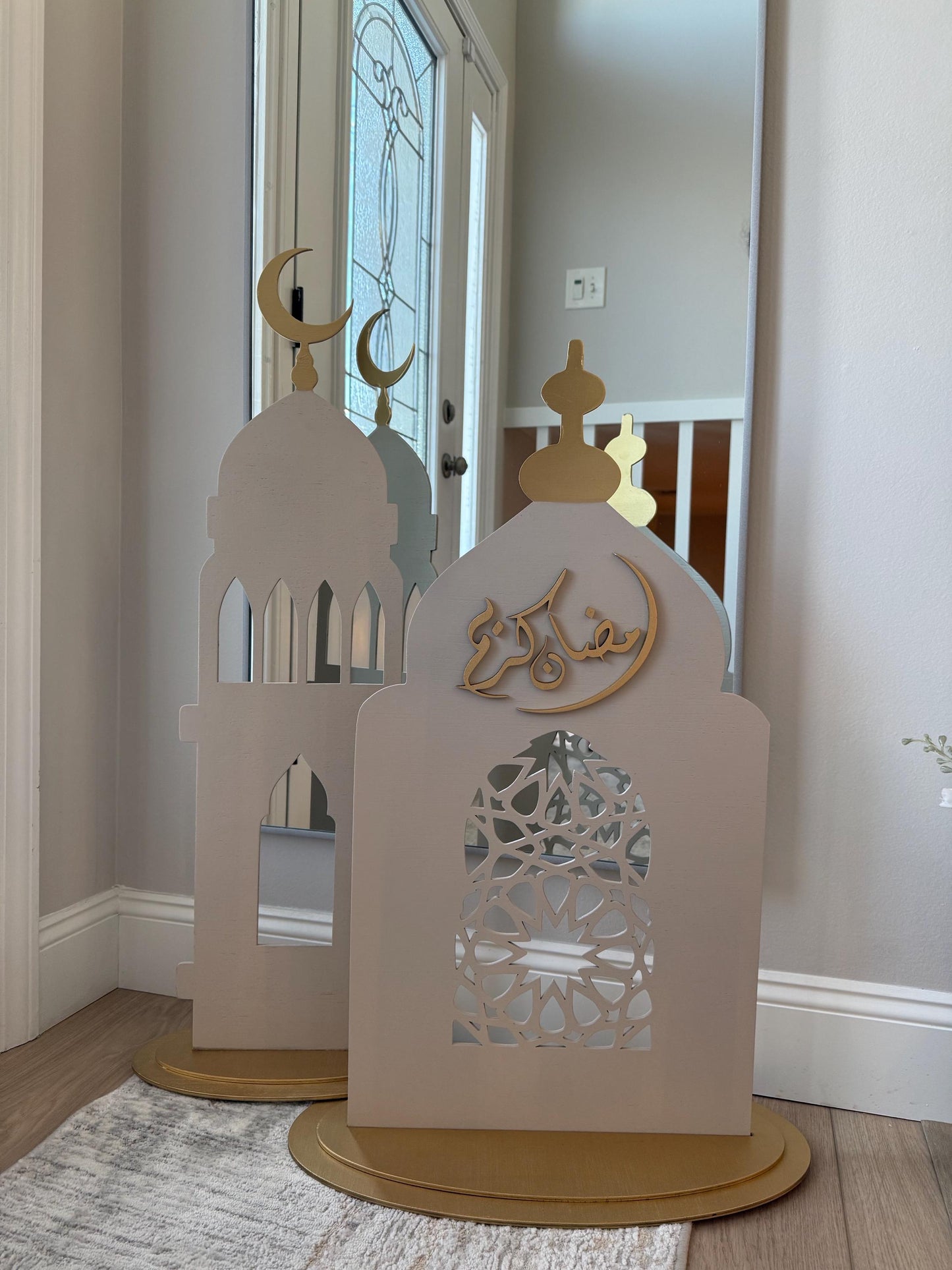 RAMADAN MINARETS MOSQUE | Eid | Home Decor| Eid Decor| Home | Masjid | Ramadan| Mosque | Geometric | 2 Piece Set ~ Ramadan Decor