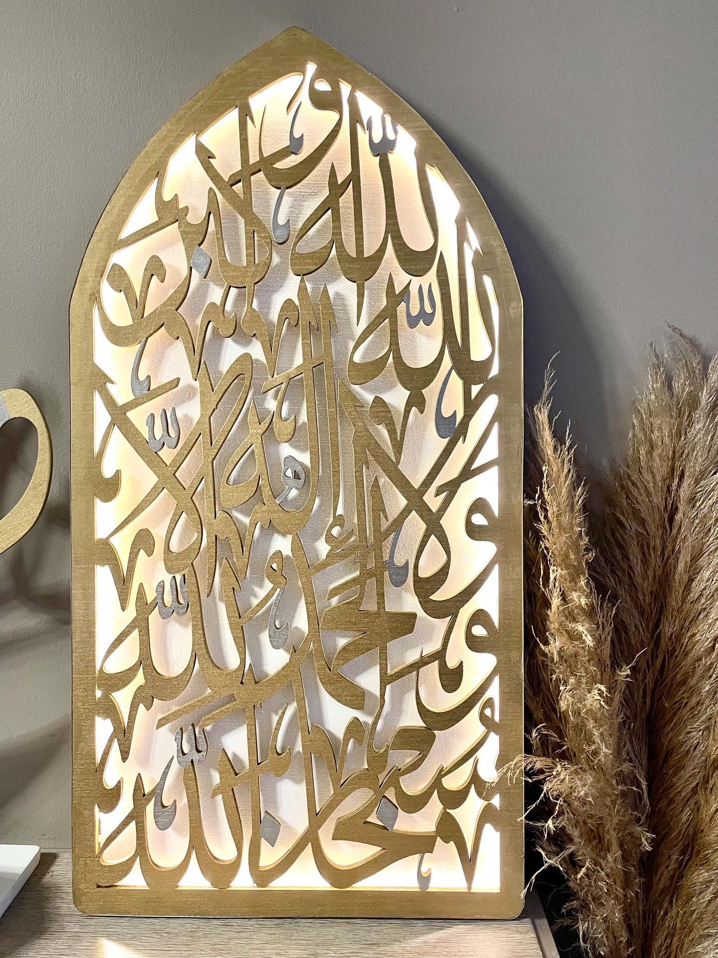 Islamic Calligraphy Mehrab lights included (25' inch option)