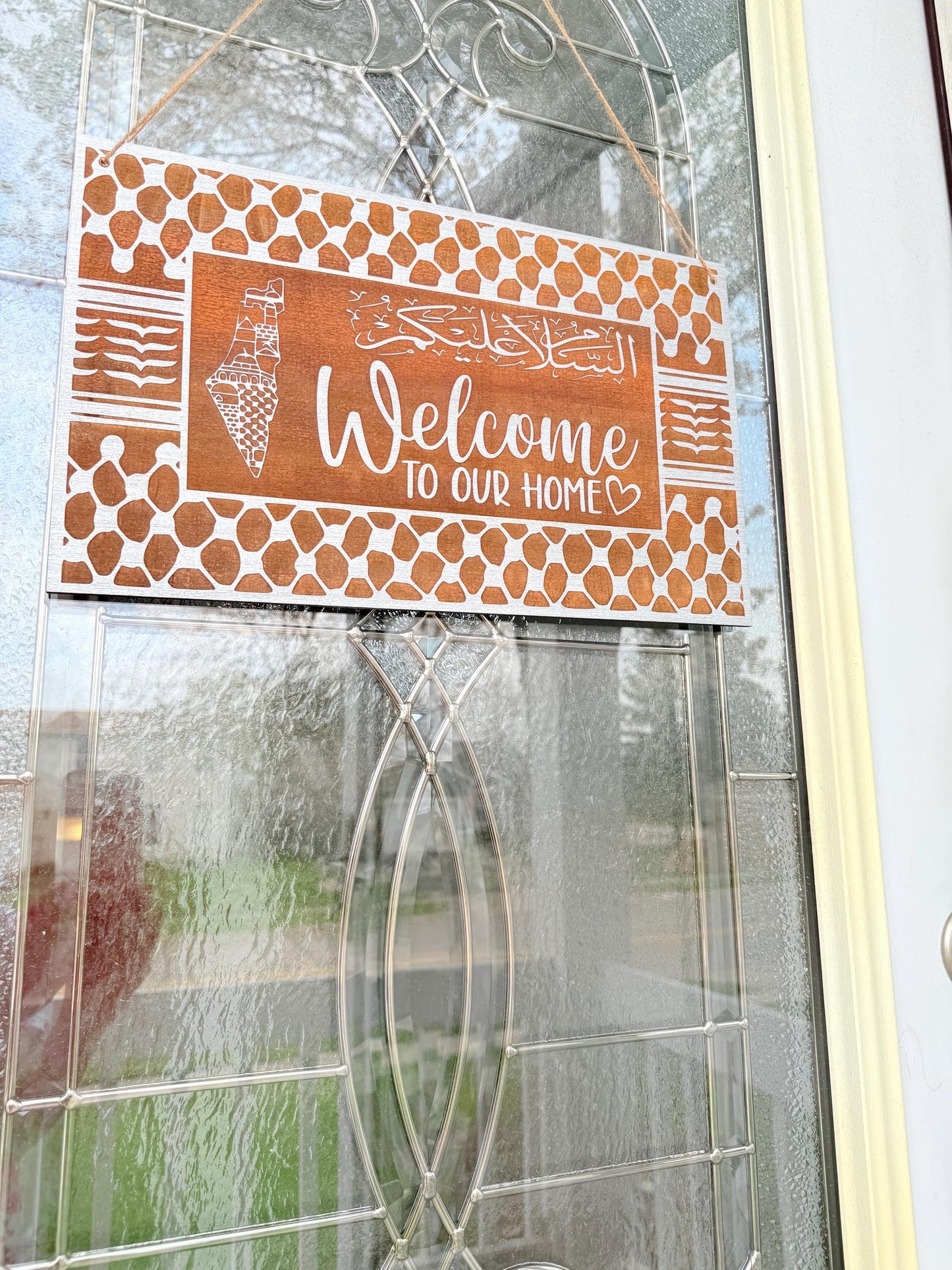 Palestine Islamic Arabic Welcoming door sign