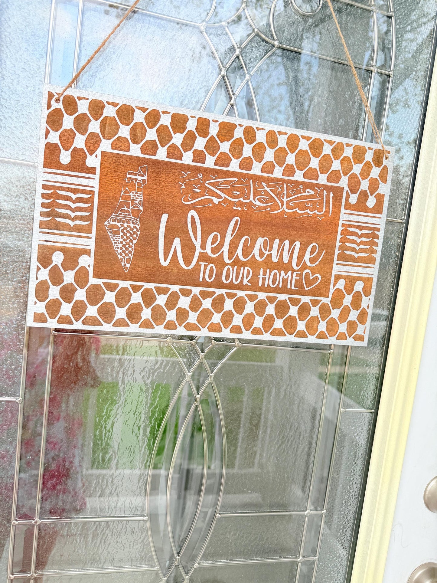 Palestine Islamic Arabic Welcoming door sign