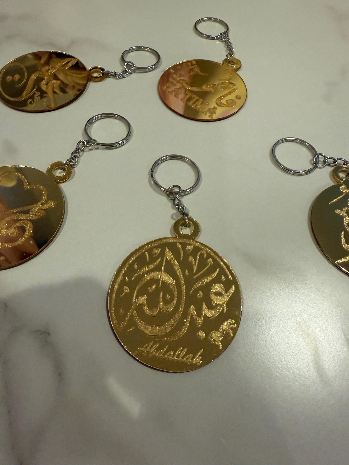 Acrylic Islamic Custom Name Keychain with dua
