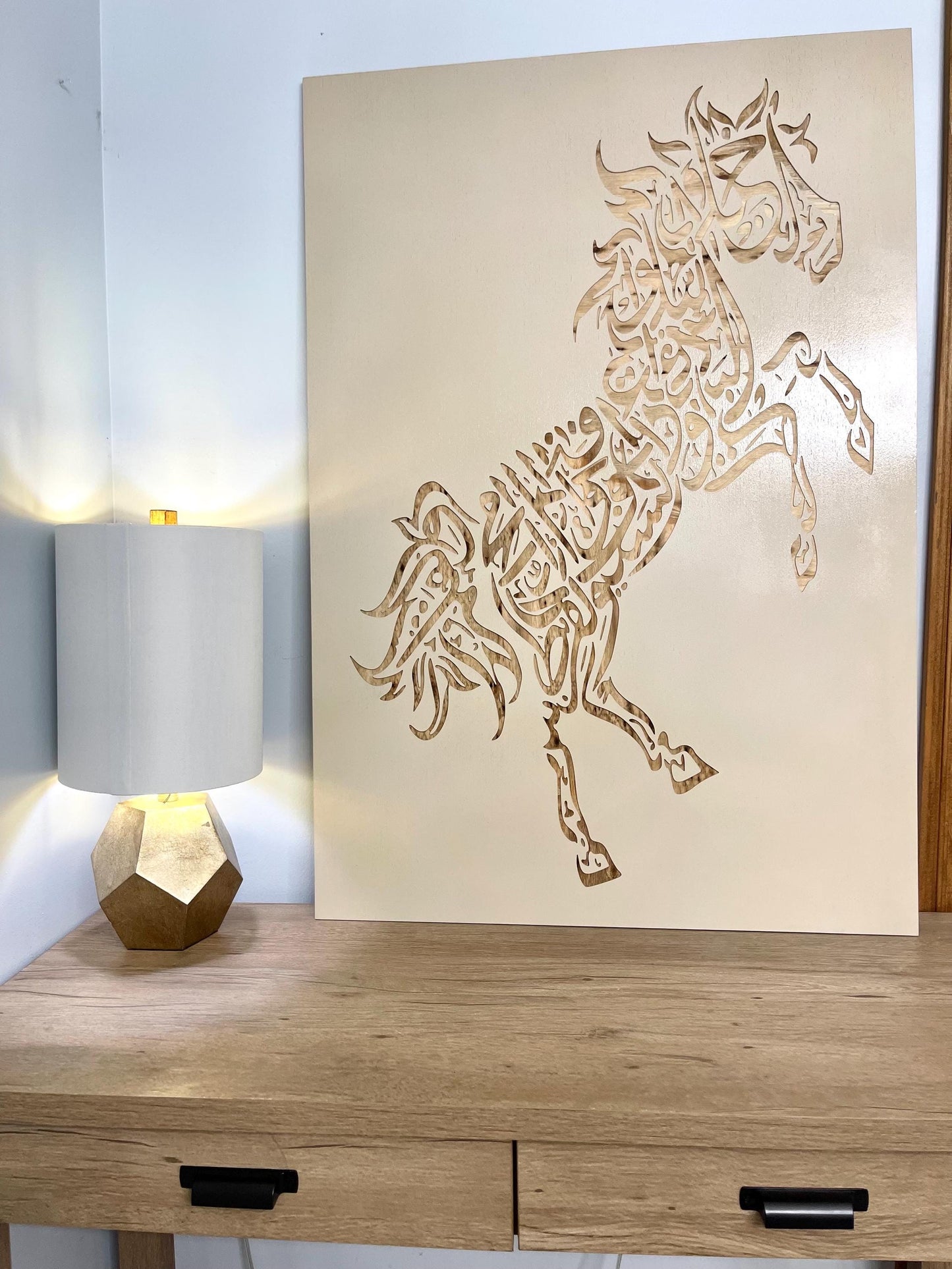 elegant arabic al-mutanabi calligraphy horse