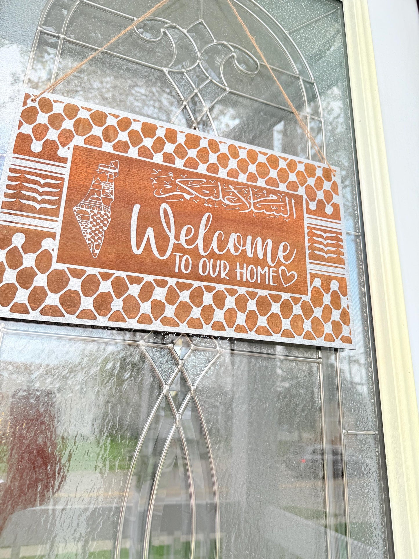 Palestine Islamic Arabic Welcoming door sign