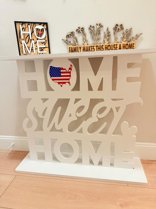USA Entry table decor