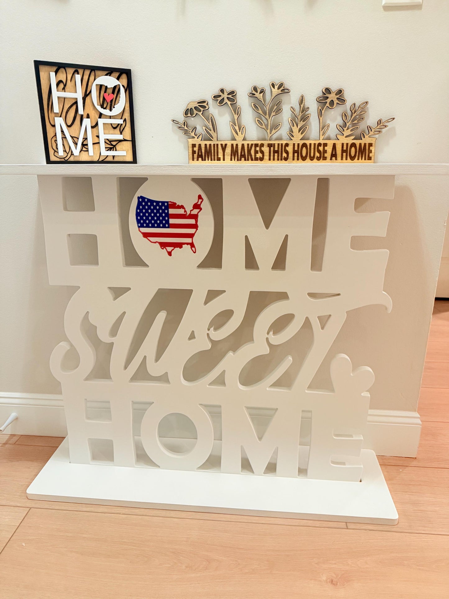 Handmade Entryway Console Table – Home Sweet Home USA Wooden Design | Modern Farmhouse Furniture