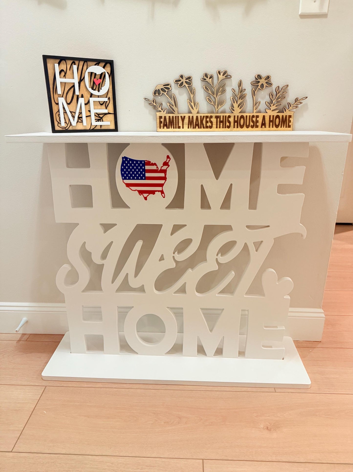 Handmade Entryway Console Table – Home Sweet Home USA Wooden Design | Modern Farmhouse Furniture