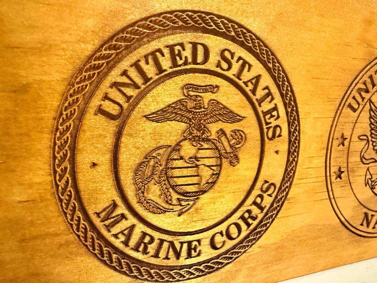 Handmade Wooden 2nd Amendment Wall Art with LED Lights – Patriotic Military Decor USA Map