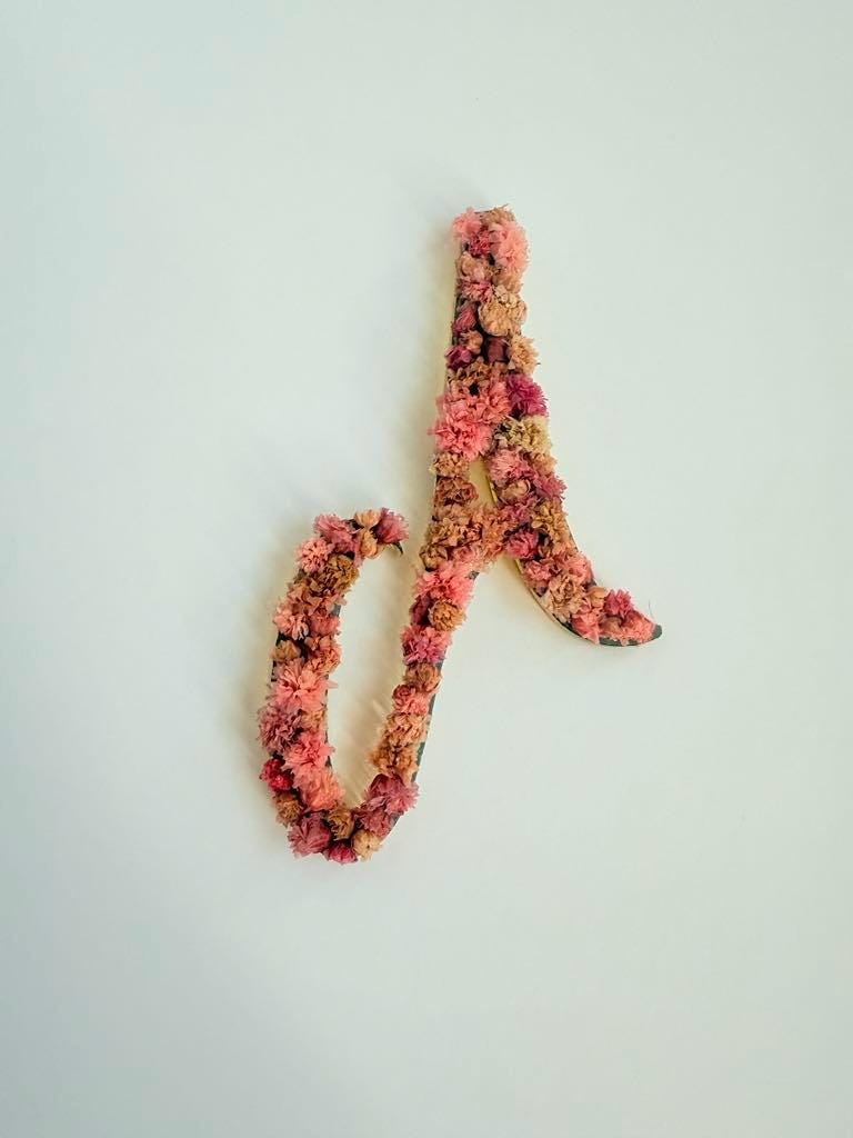 Custom Acrylic Car Hanging – Floral Gold Mirror Initial with Pearls – Unisex Rearview Mirror Charm – Single or Pair – Aesthetic Gift