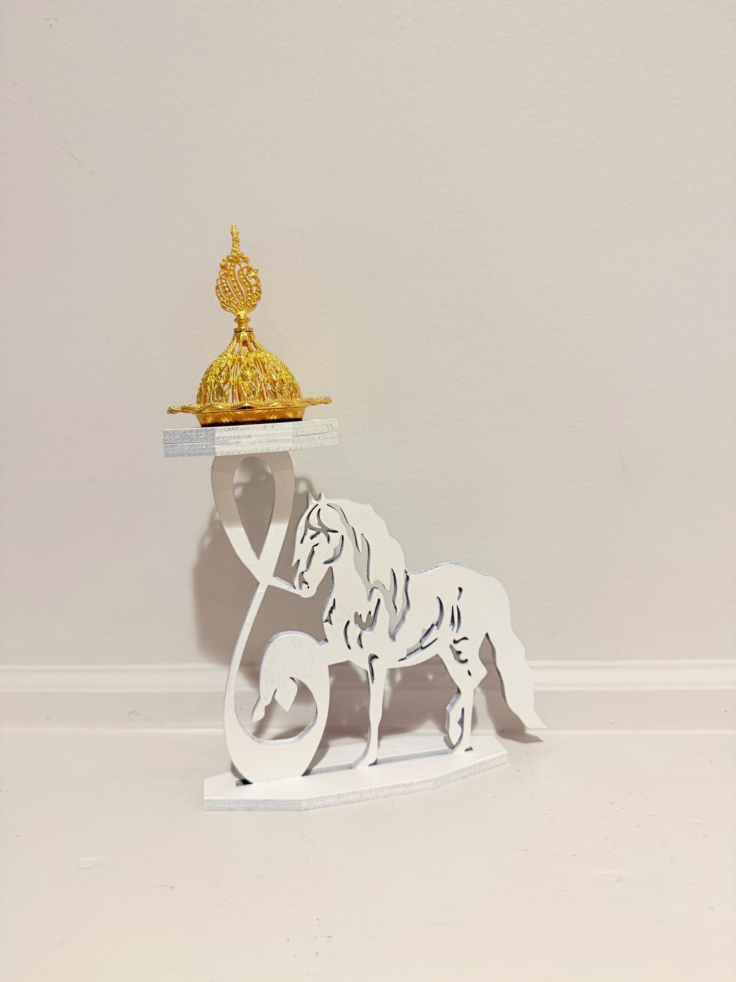 Personalized Wooden Horse Incense Burner | Custom Arabic Name Mabkhara | Handmade Wood Incense Holder & Unique Home Décor Gift