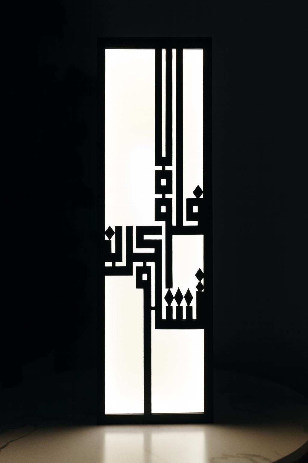 Elegant Arabic Table Lamp – Modern Islamic Calligraphy Light, Handmade Artistic Desk Lighting Decor