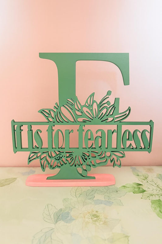 Personalized Wooden Letter Decor – Custom Initial & Phrase | Kids Room Gift