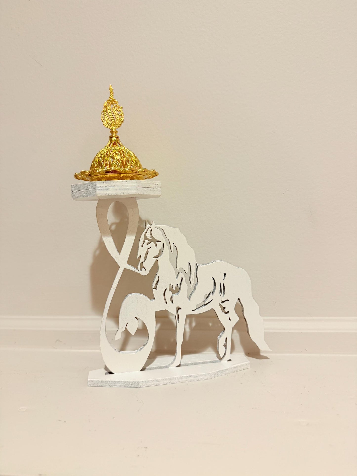 Personalized Wooden Horse Incense Burner | Custom Arabic Name Mabkhara | Handmade Wood Incense Holder & Unique Home Décor Gift