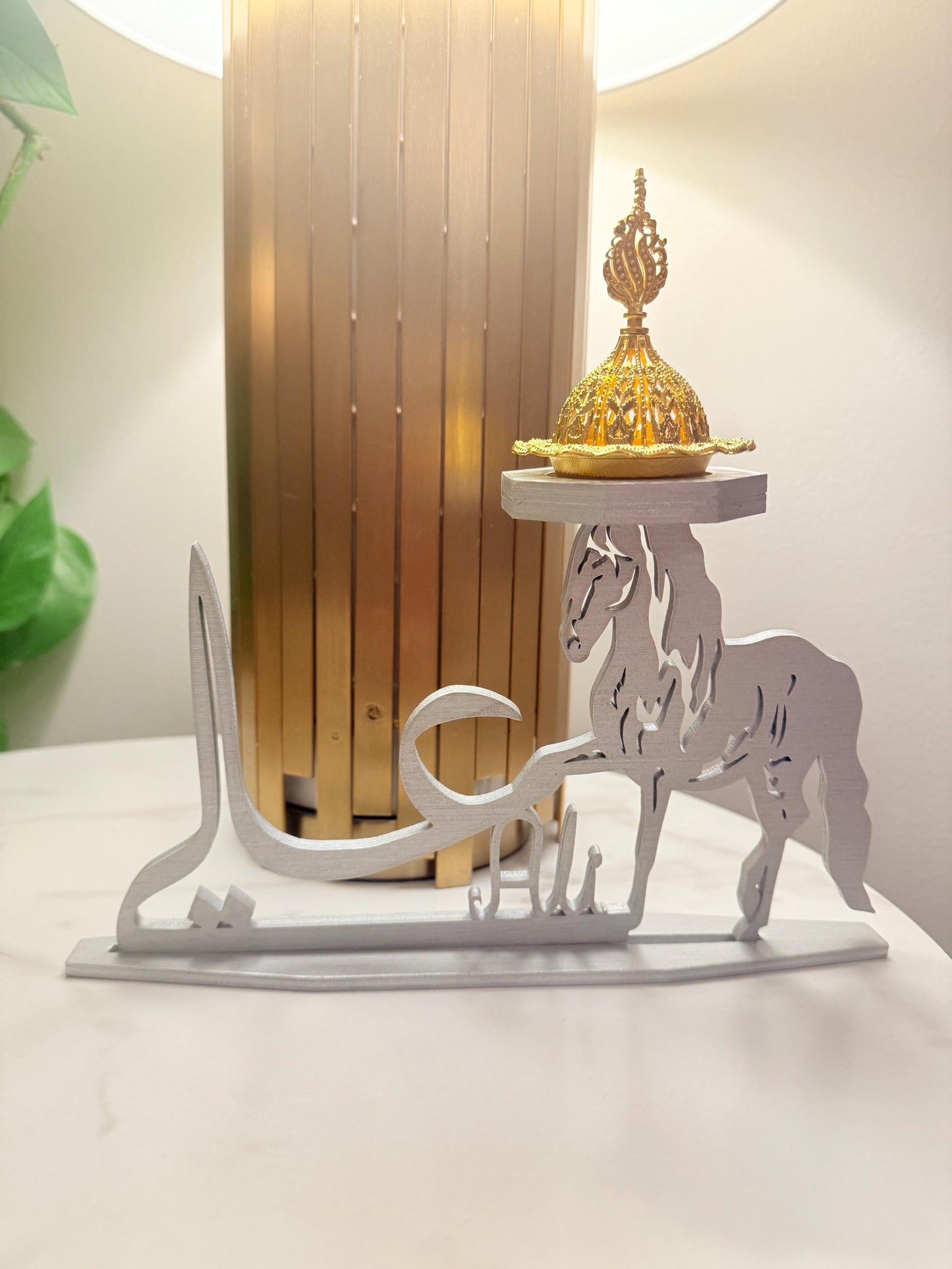 Personalized Wooden Horse Incense Burner | Custom Arabic Name Mabkhara | Handmade Wood Incense Holder & Unique Home Décor Gift