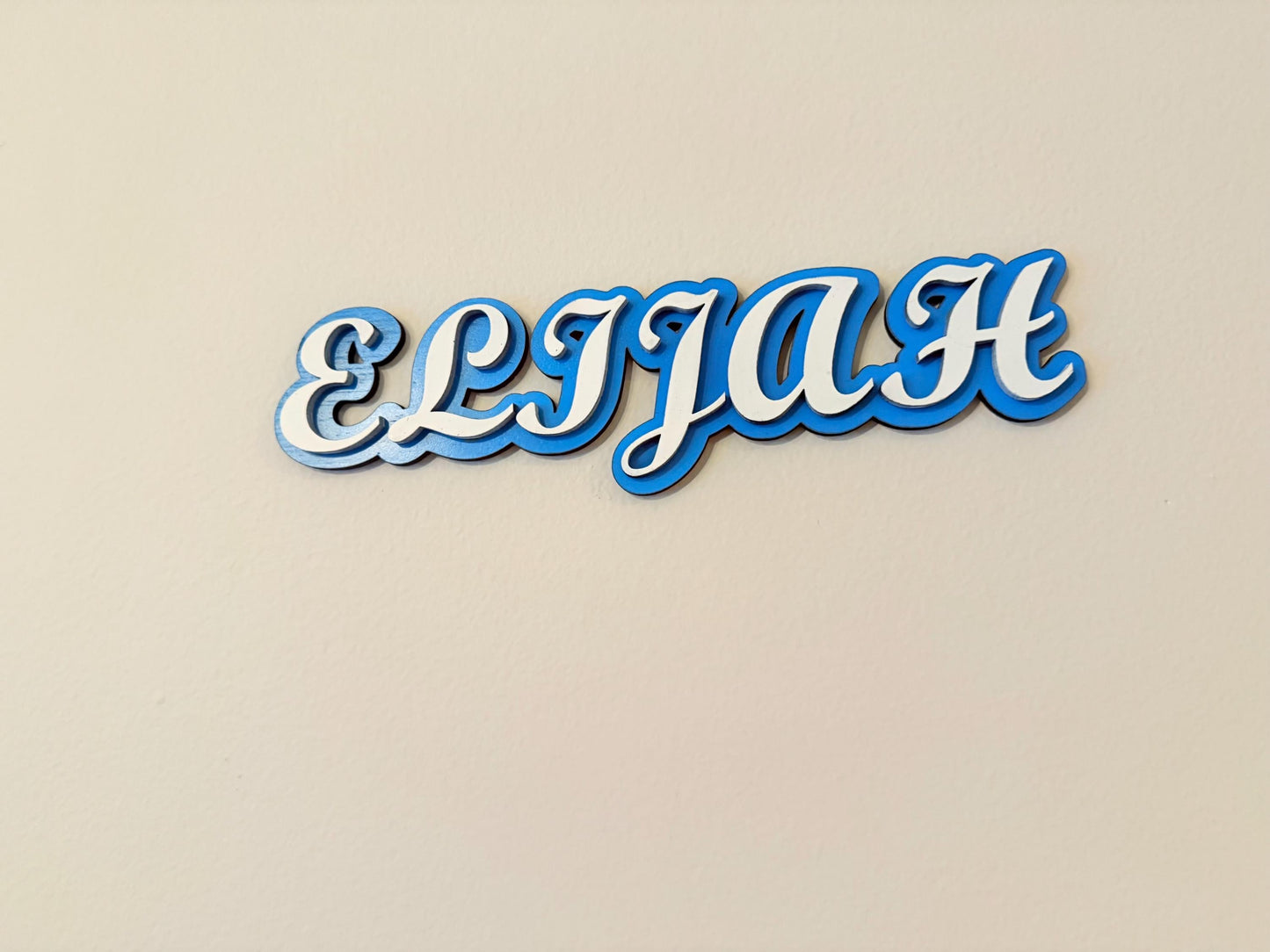 Custom Layered Wooden Name Sign – Personalized Nursery Wall Décor – Kids Room Letters – Baby Shower Gift – Free Shipping