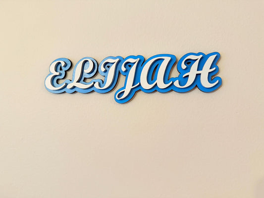 Custom Layered Wooden Name Sign – Personalized Nursery Wall Décor – Kids Room Letters – Baby Shower Gift – Free Shipping