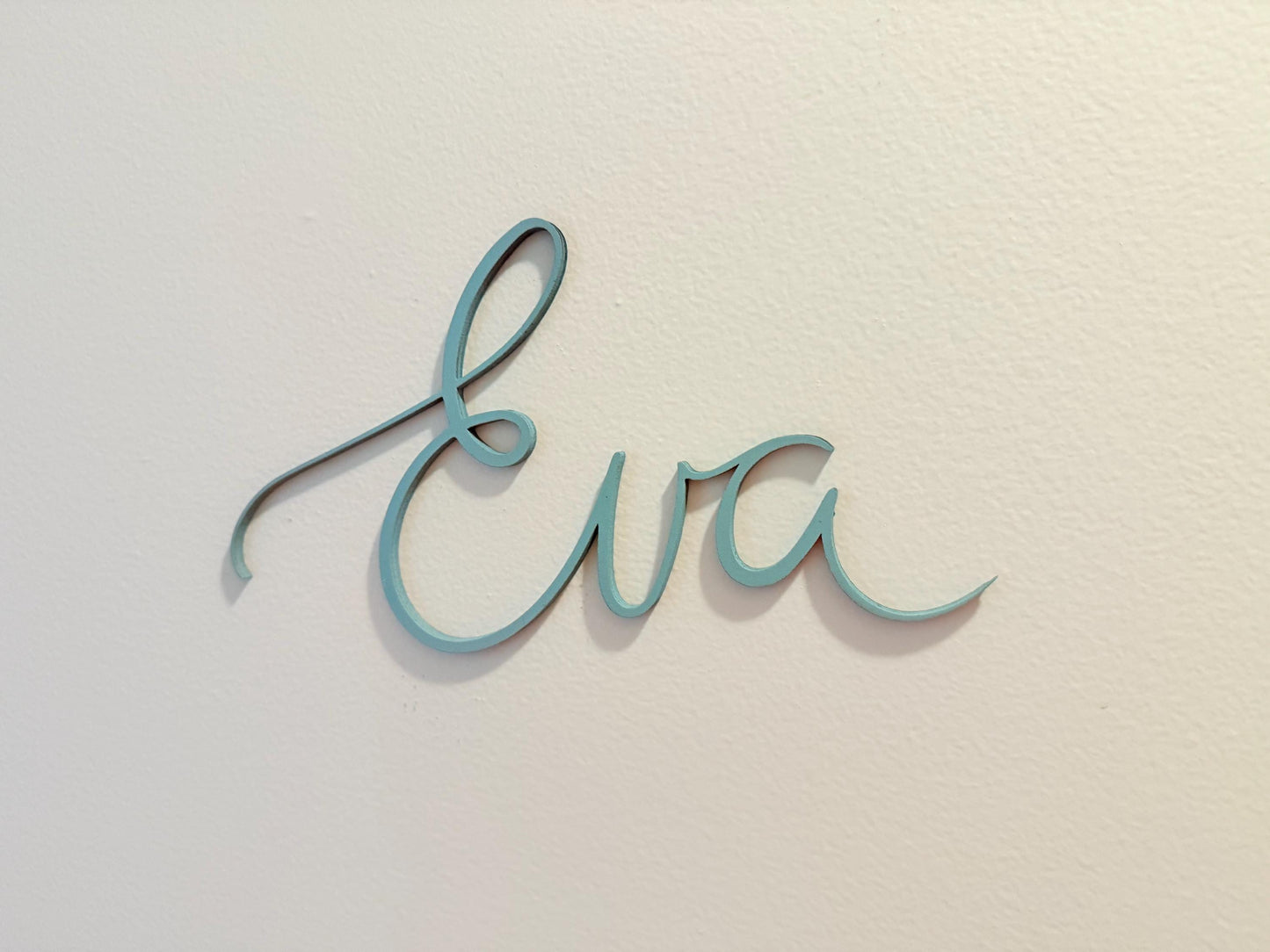 Custom Wooden Name Sign – Painted Script Letters – Personalized Nursery Wall Décor – Free Shipping