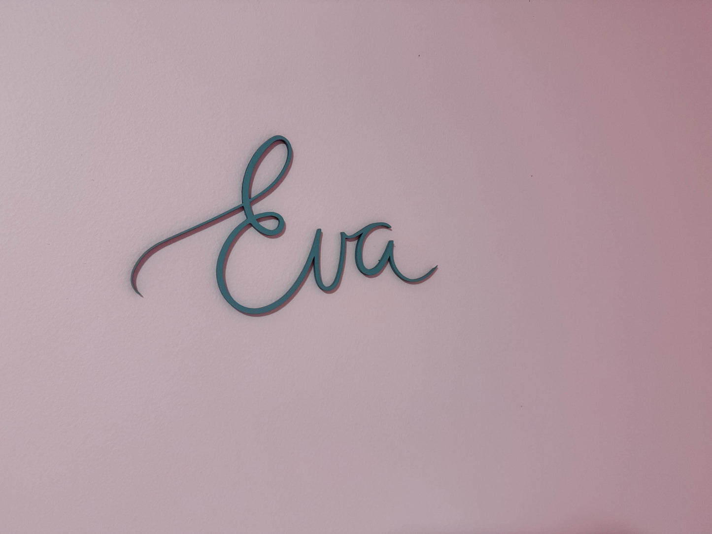 Custom Wooden Name Sign – Painted Script Letters – Personalized Nursery Wall Décor – Free Shipping