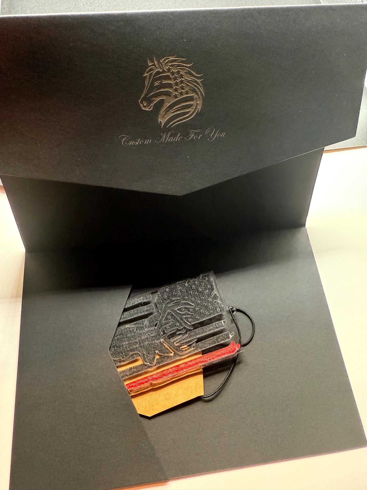 Custom Deer Hunter Patriotic Car Pendant | American Flag Acrylic Charm with Buck Silhouette | Personalized Hunting Gift