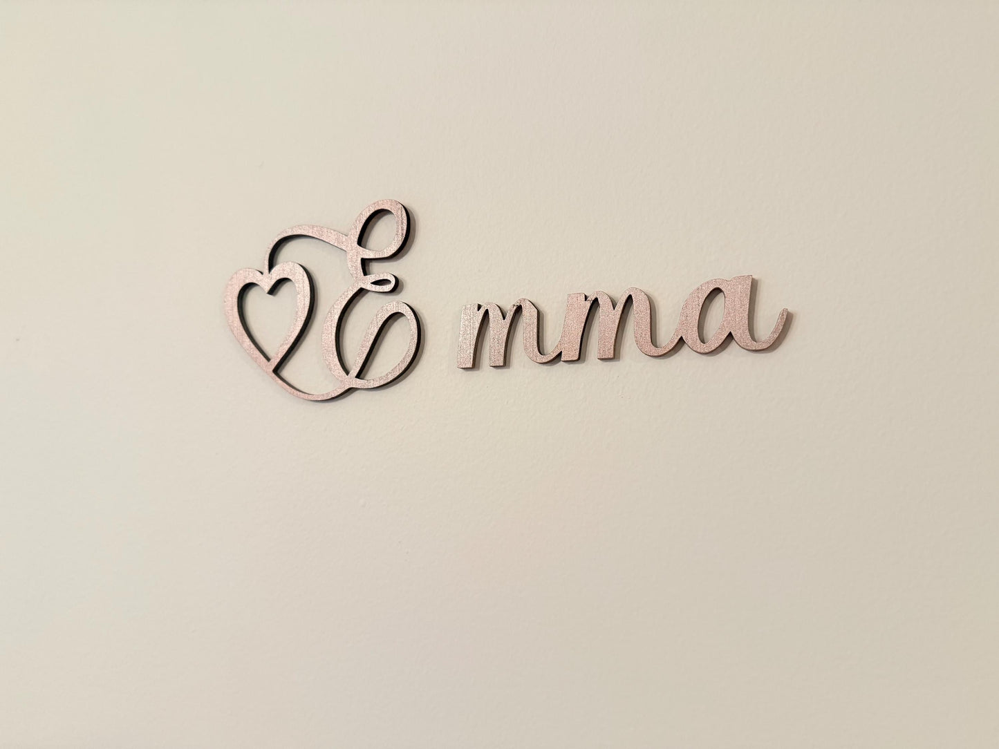 Custom Wooden Name Sign with Heart – Personalized Nursery Wall Décor – Baby Shower Gift – Free Shipping
