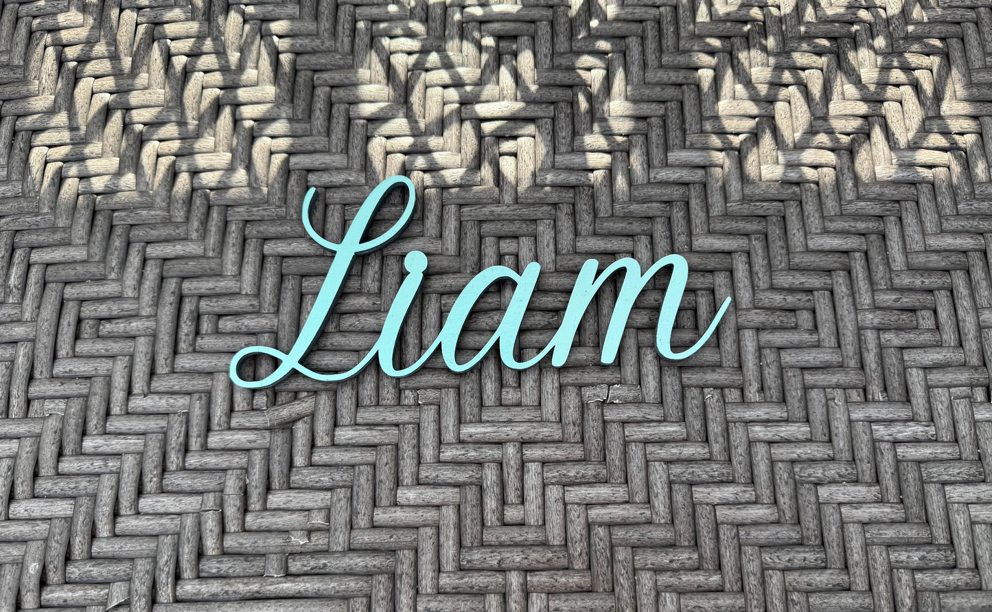 Custom Wooden Name Sign – Personalized Kids Room Door Sign – Nursery Wall Décor – Free Shipping