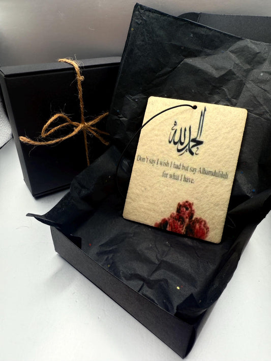 Luxury Islamic Car Freshener – Unique Arabic Calligraphy Design with Long-Lasting Scents