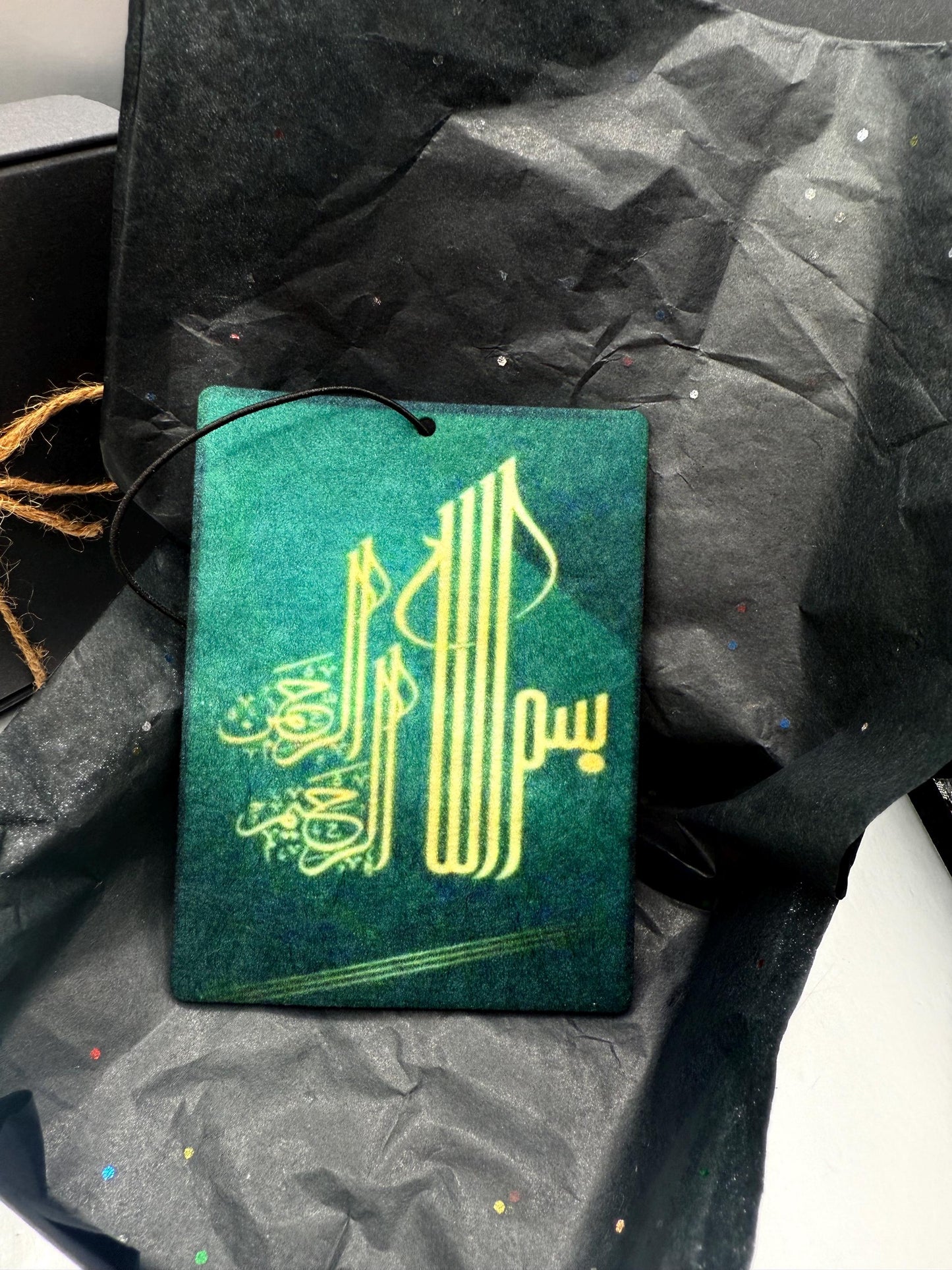 Bismillah Car Freshener – Arabic Calligraphy | Handmade Islamic Air Freshener