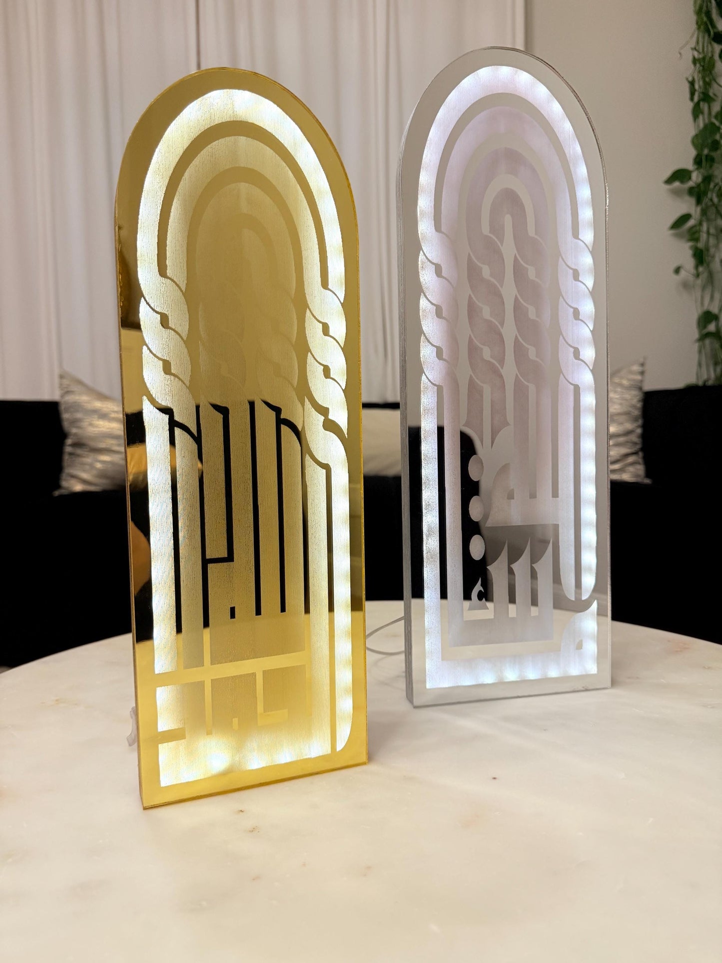 Exclusive Islamic LED Wall/Table Decor – Arabic Calligraphy Acrylic Art | Handmade | Custom Sizes 12” / 16” / 20” / 24” / 34” / 44” / 54”